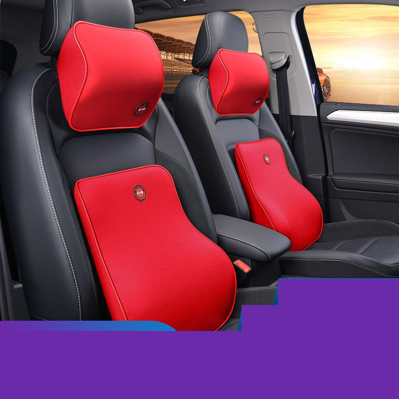 Premium Car Neck & Lumbar Support Pillow Set