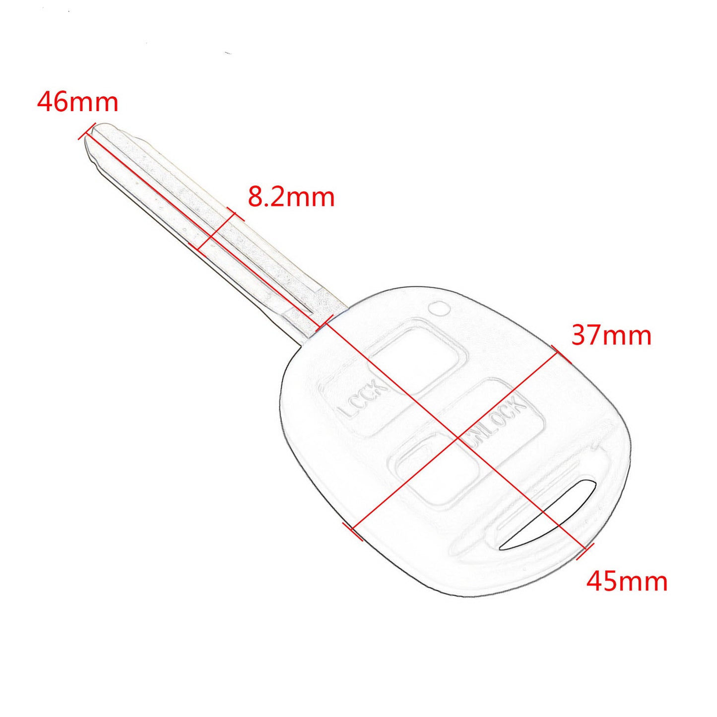 3 button straight key shell