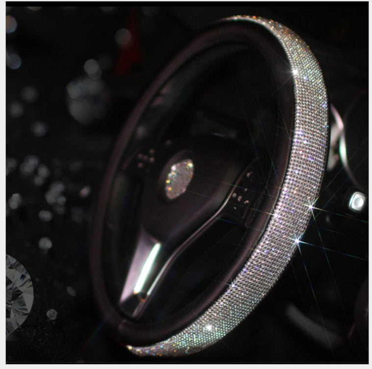 Premium Leather Steering Wheel Cover - 38cm Universal Fit
