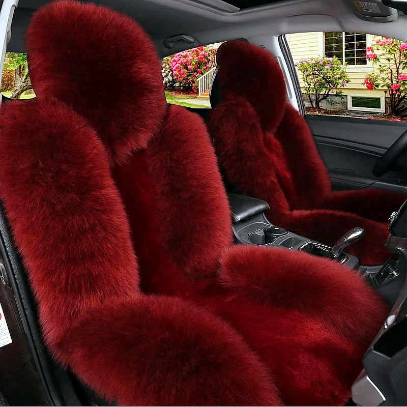 Premium Wool & Cashmere Car Seat Cushion for Winter
