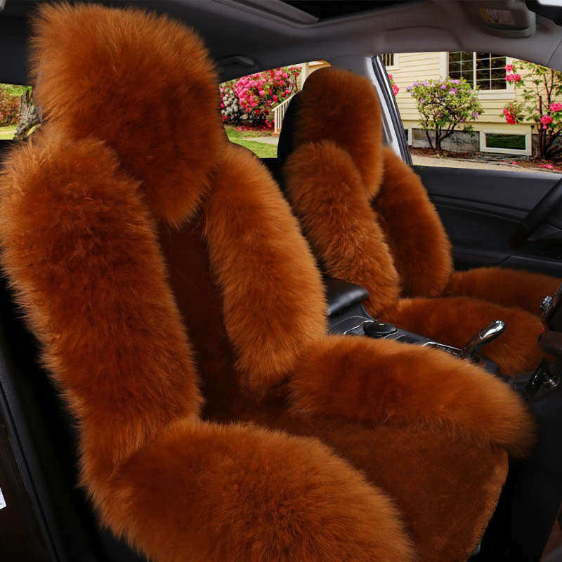 Premium Wool & Cashmere Car Seat Cushion for Winter