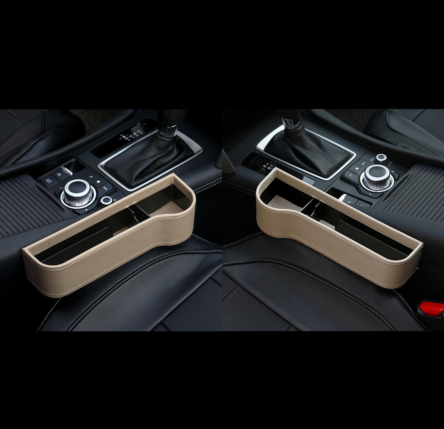Premium Leather Car Storage Organizer