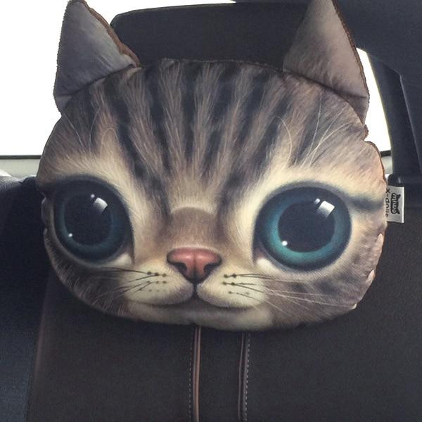Cat Lovers Car Headrest Pillow