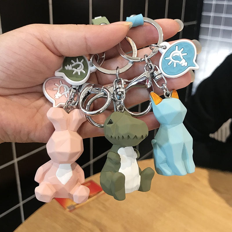 Charming Geometric Animal Keychain