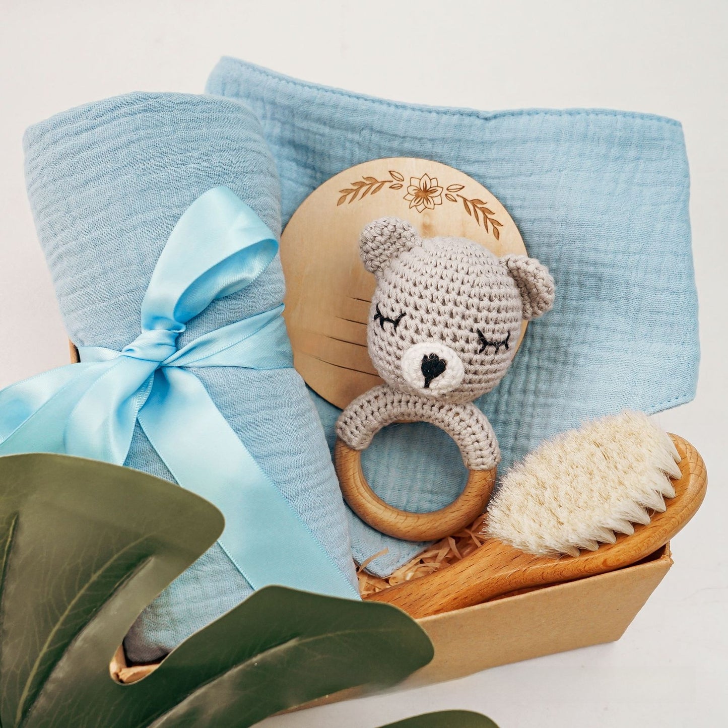 Pure Cotton Crochet Baby Rattle Toys Gift Set