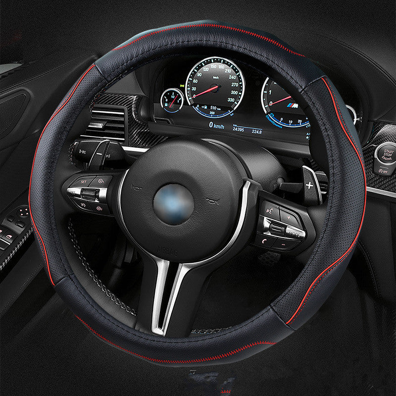 Premium Leather Steering Wheel Cover