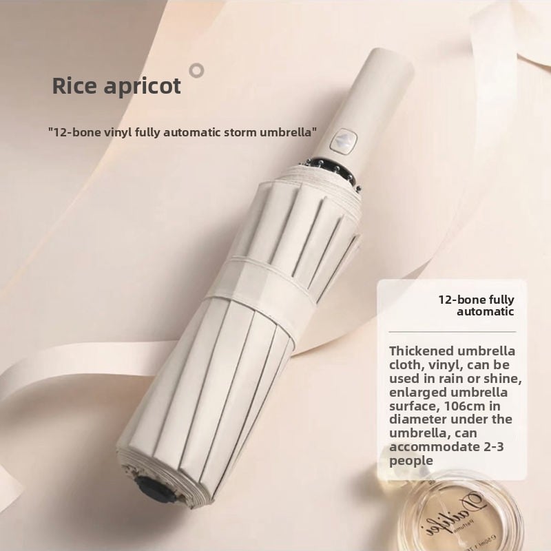 The fully automatic umbrella is suitable for both sunny and rainy days
