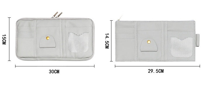 Premium Leather Car Visor Organizer