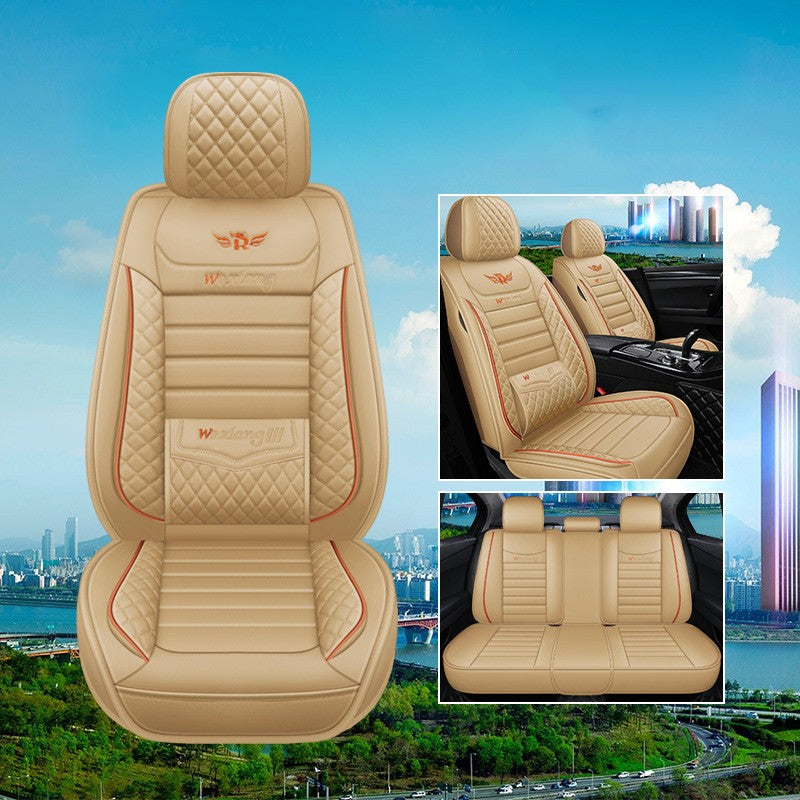 Premium Leather Car Seat Cushion - All Seasons