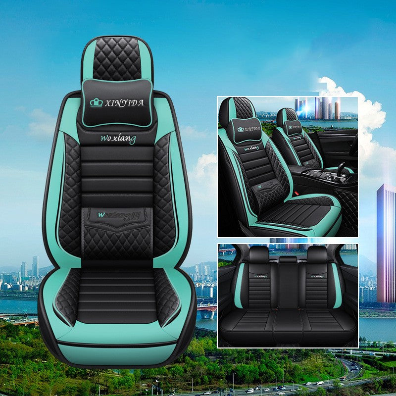 Premium Leather Car Seat Cushion - All Seasons