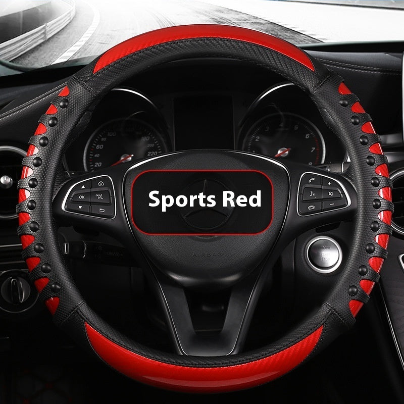 Premium Leather & Silicone Steering Wheel Cover