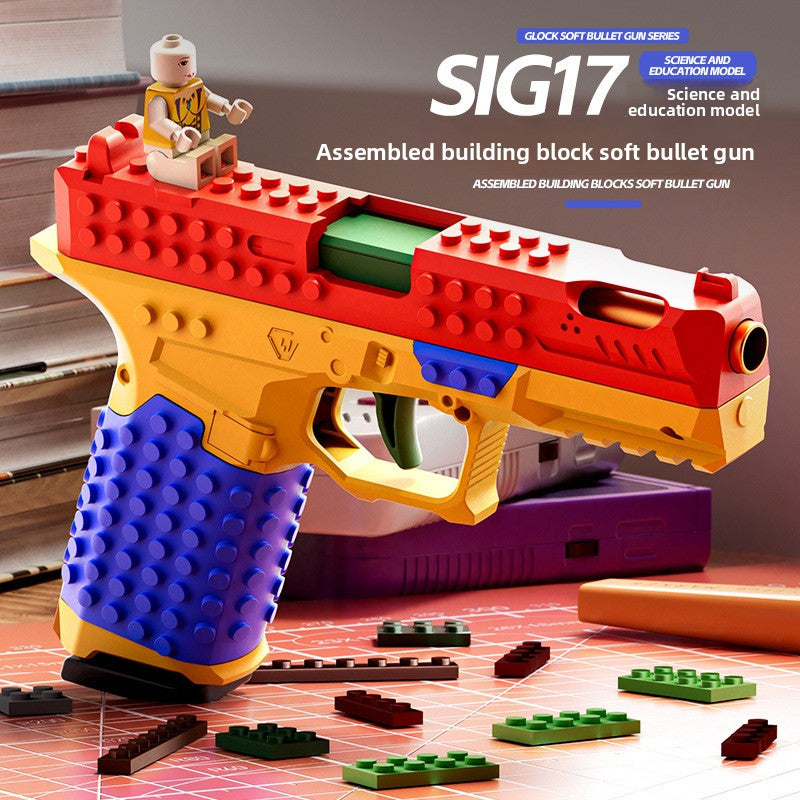 Building block toy gun