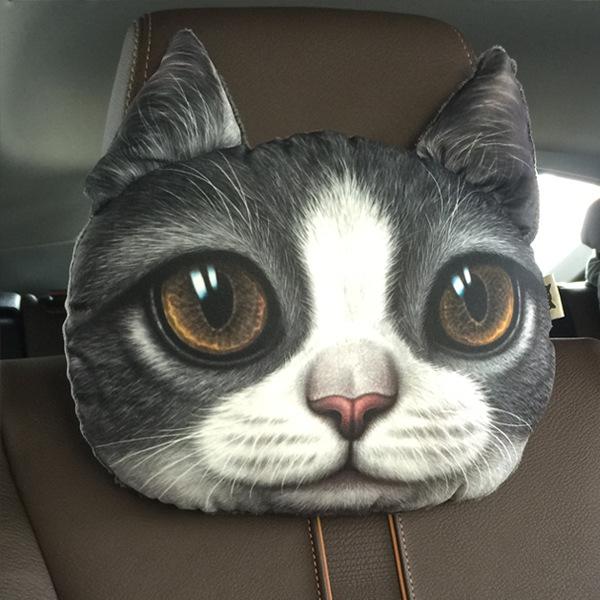 Cat Lovers Car Headrest Pillow