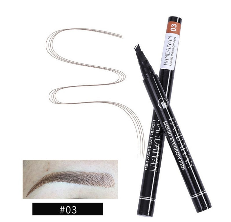 Microblading Effect Eyebrow Pen - Waterproof, Fine Sketch, Long-Lasting