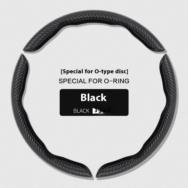 Steering Wheel Cover Sweat-absorbent Suede Carbon Fiber Pattern Protective Cover