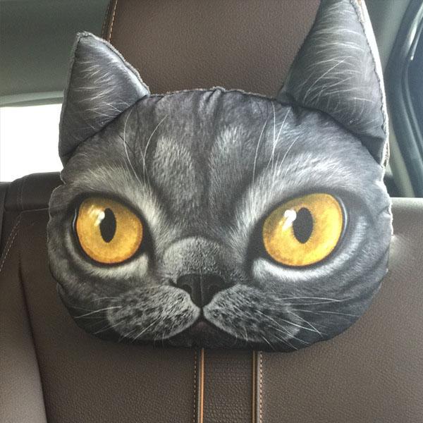 Cat Lovers Car Headrest Pillow