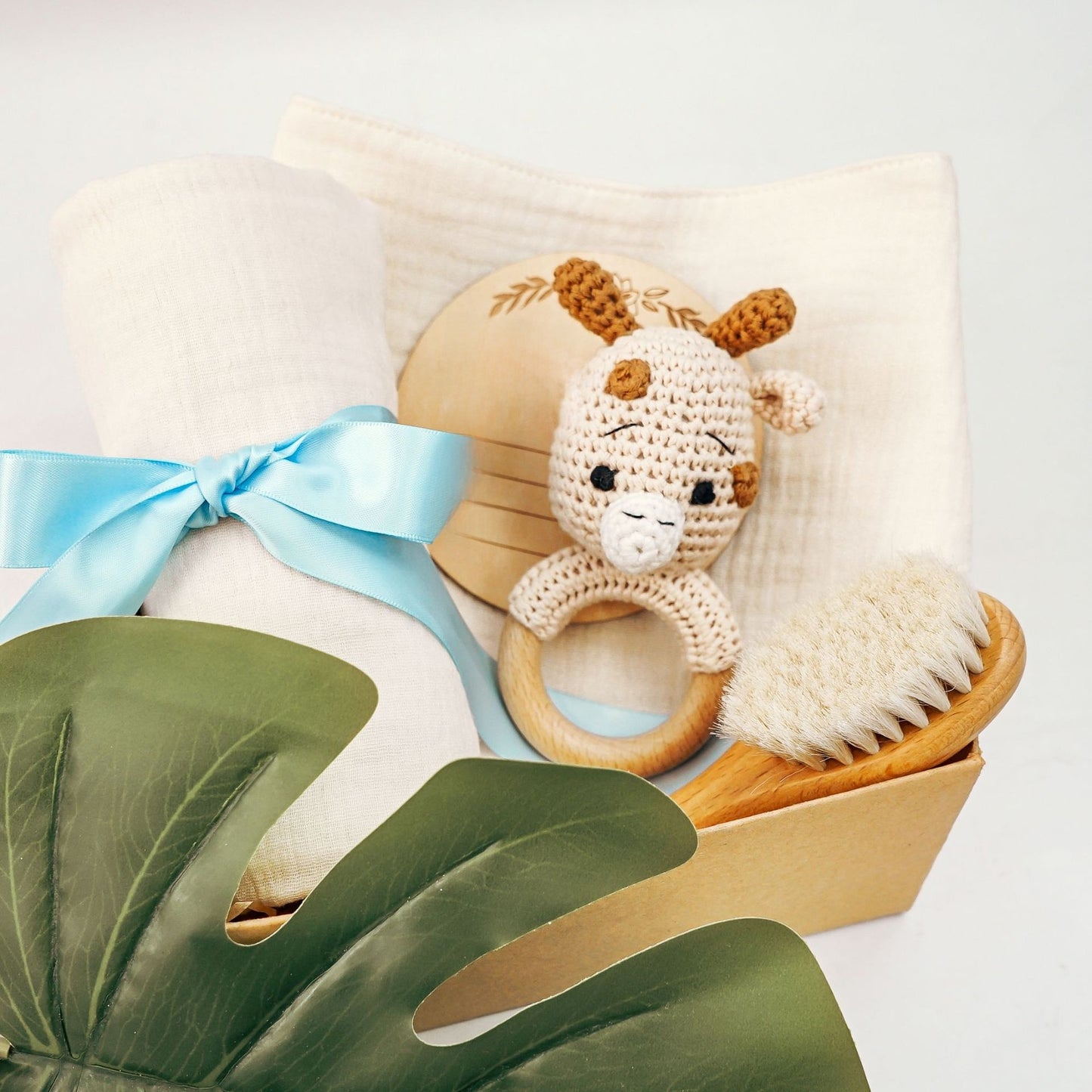 Pure Cotton Crochet Baby Rattle Toys Gift Set