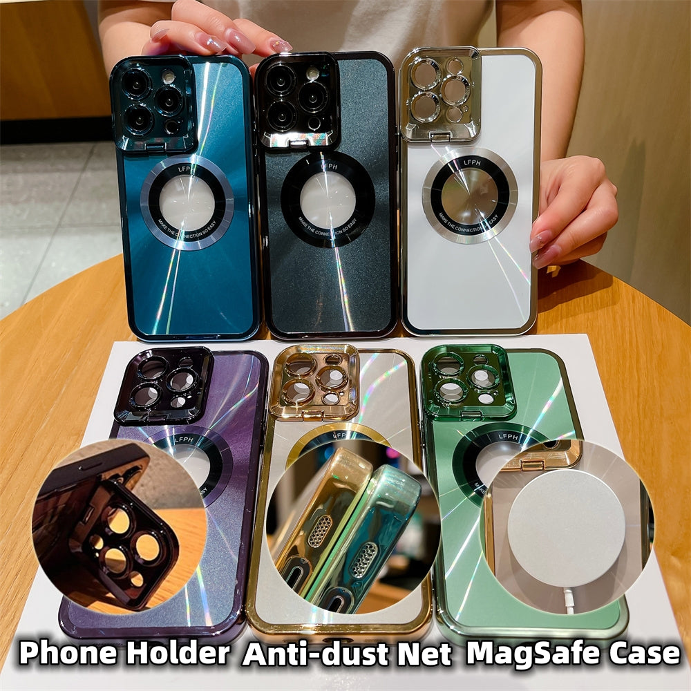 Electroplated Magsafe Phone Case with Invisible Stand