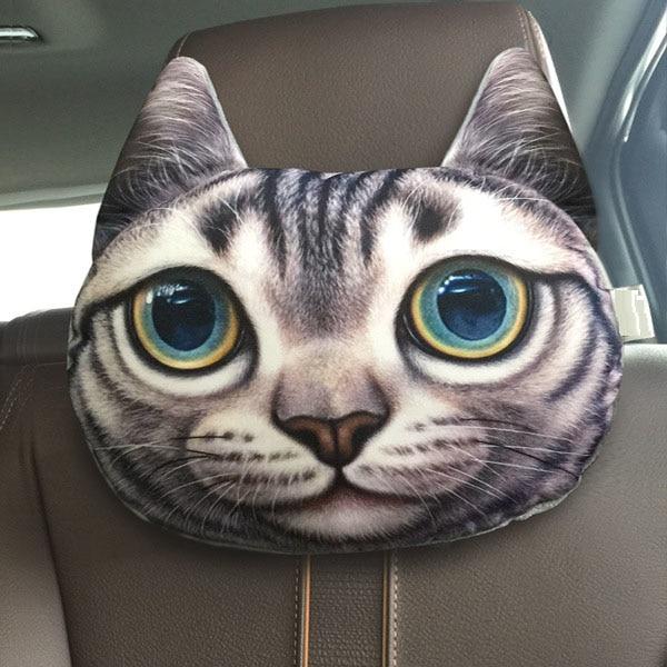 Cat Lovers Car Headrest Pillow