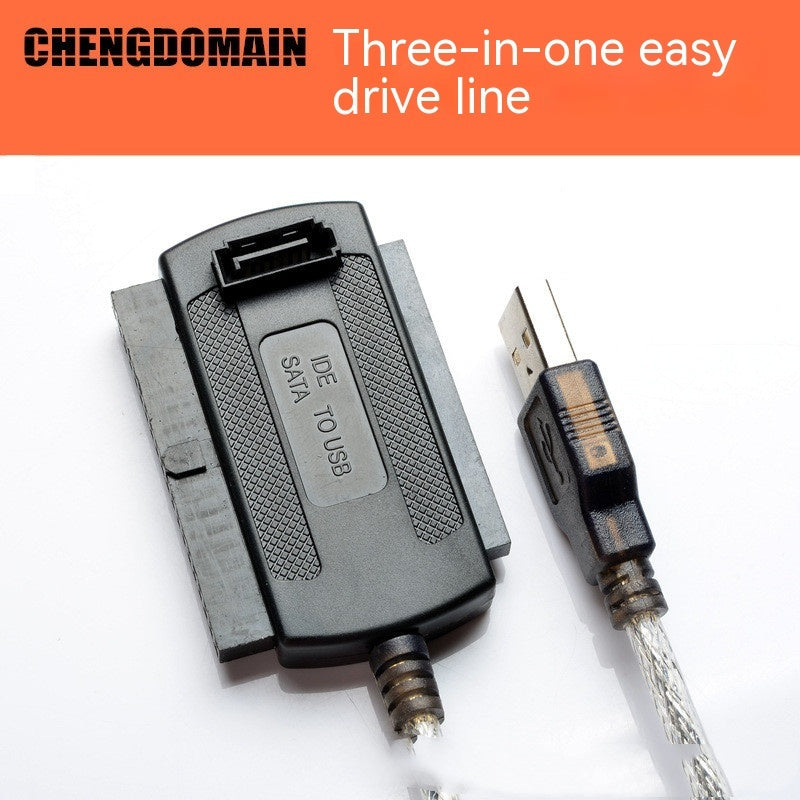 Foreign Trade Export Three-in-one USB To IDE SATA IDESATA To USB Parallel Portserial Hard Disk Drive Conversion Wire