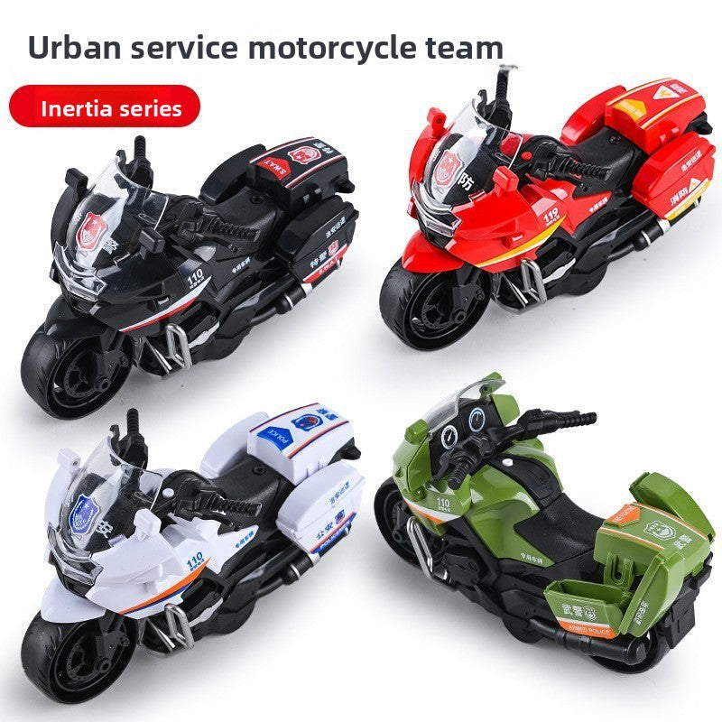 Inertial motorcycle toy motorcycle model