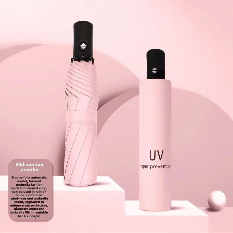 The fully automatic umbrella is suitable for both sunny and rainy days
