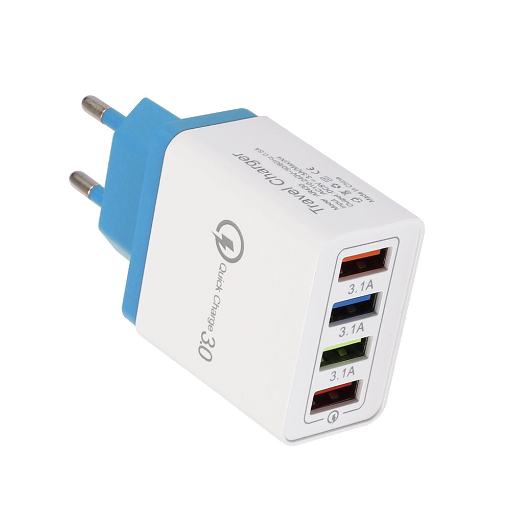 Premium 4-Port USB Wall Charger with Quick Charge 3.0