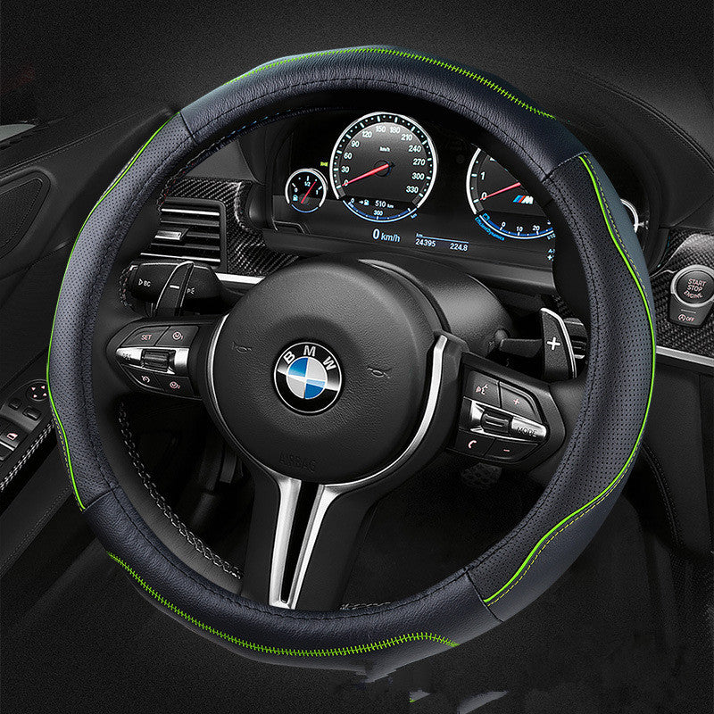 Premium Leather Steering Wheel Cover