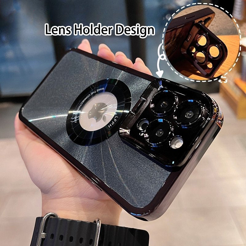 Electroplated Magsafe Phone Case with Invisible Stand