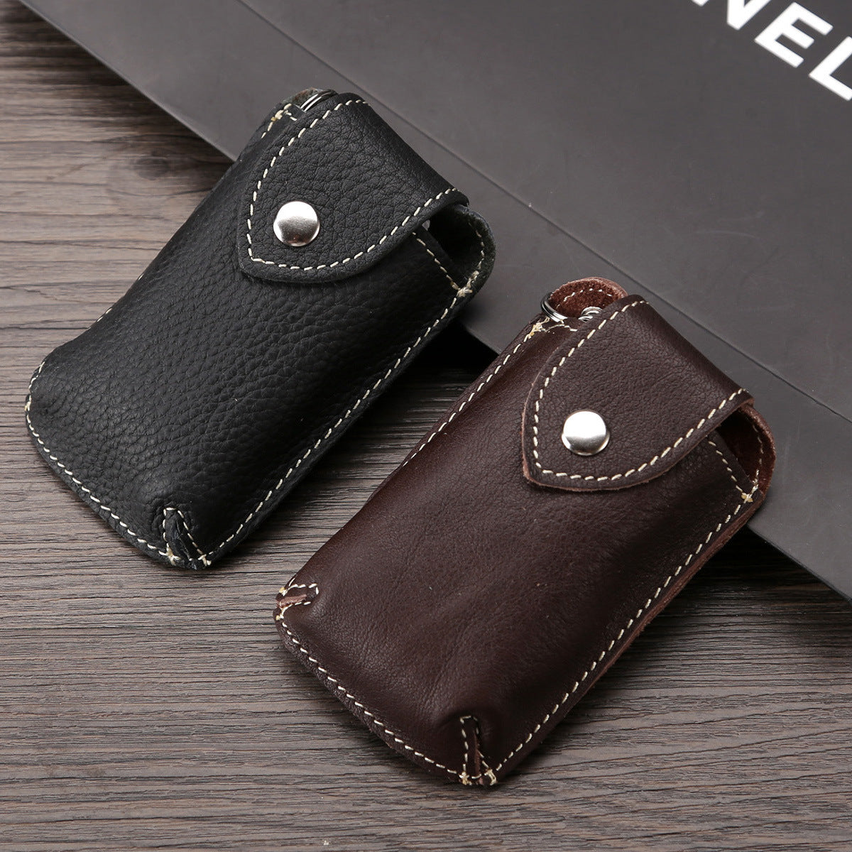 Premium Leather Car Key Holder with Belt Loop
