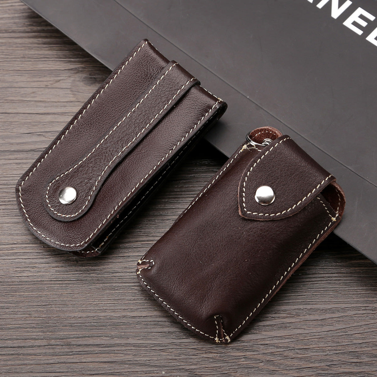 Premium Leather Car Key Holder with Belt Loop