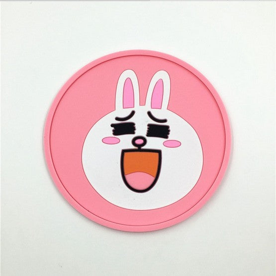 Silicone Anti-Slip Car Mat with Cartoon Bear Design