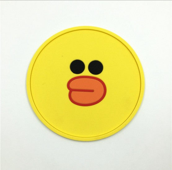 Silicone Anti-Slip Car Mat with Cartoon Bear Design