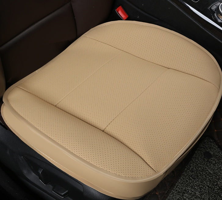 Premium Bamboo Charcoal & Leather Car Seat Cushion