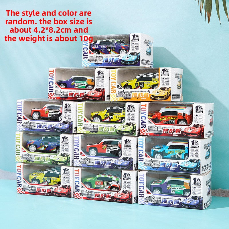 Boxed rebound tin cart children's toys