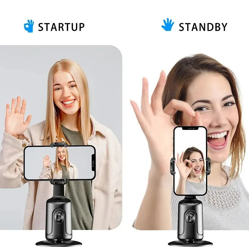 360 Auto Face Tracking Gimbal - AI Smart Phone Holder for Creators