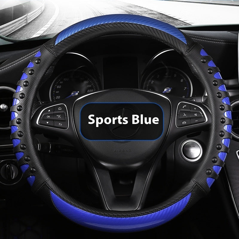 Premium Leather & Silicone Steering Wheel Cover