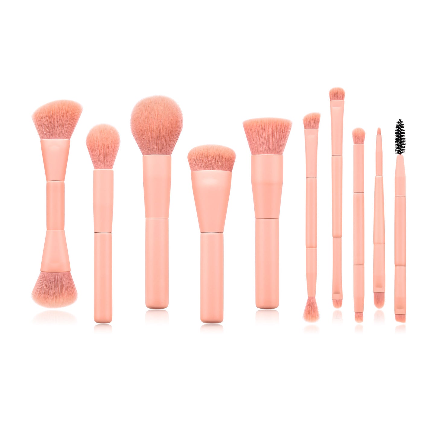 Complete 10-Piece Professional Makeup Brush Set