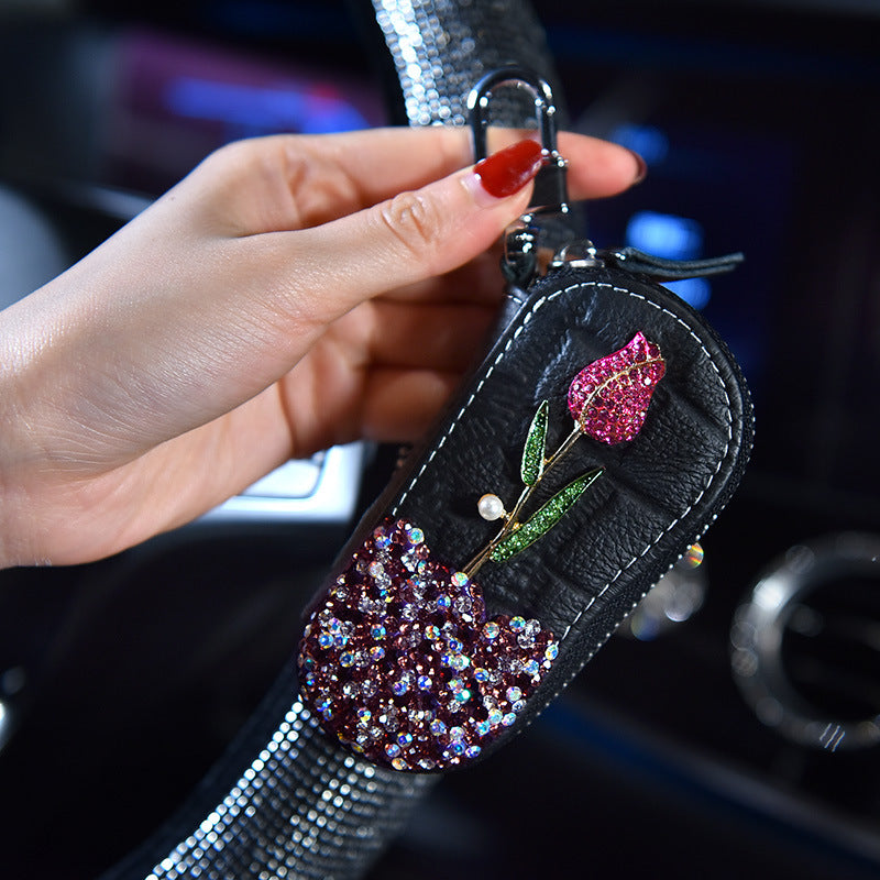 Diamond & Rose Car Key Case
