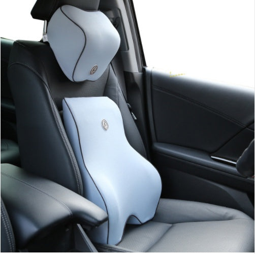 Premium Memory Foam Car Lumbar Support & Headrest Set