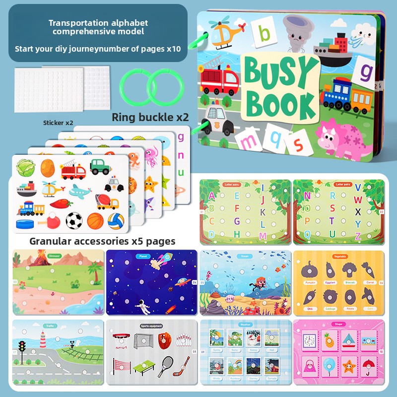 Childrens Educational Quiet Sticker Book
