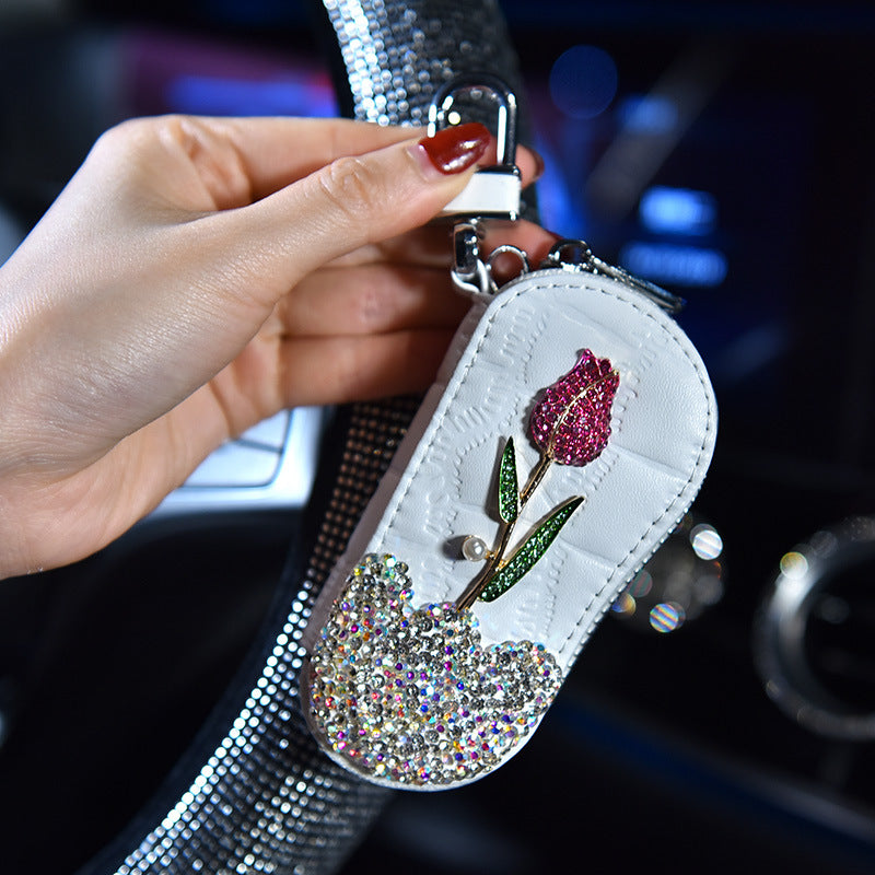 Diamond & Rose Car Key Case