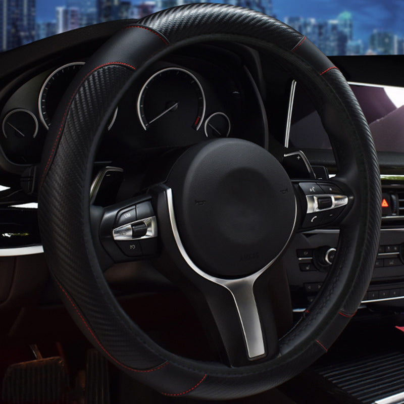 Car Steering Wheel Cover Elastic Rimless Leather