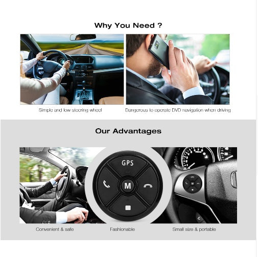 Wireless Steering Wheel Remote Control for Android Navigation