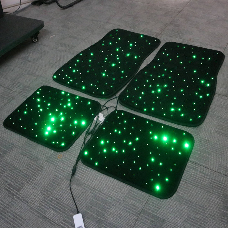 Fiber Optic Car Foot Mats with Voice Control