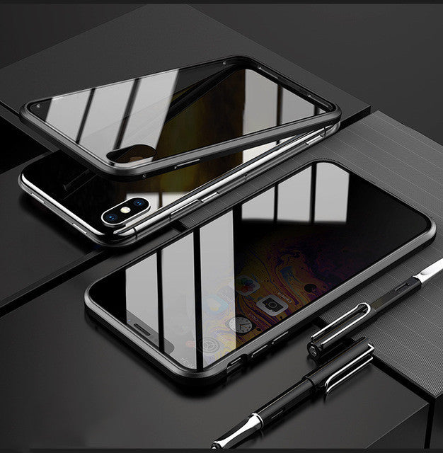 Magnetic Privacy Glass Case for iPhone