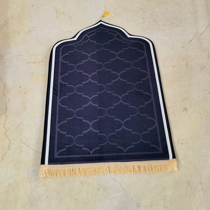 Simple Washable Flannel Printed Sponge Plaid Carpet