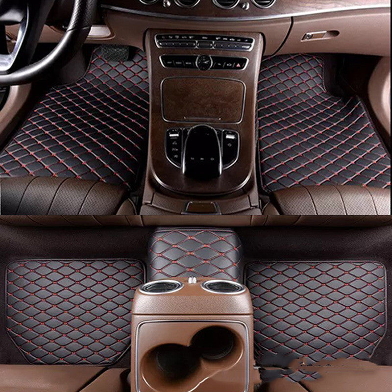 Premium Quilted Leather Universal Car Floor Mat