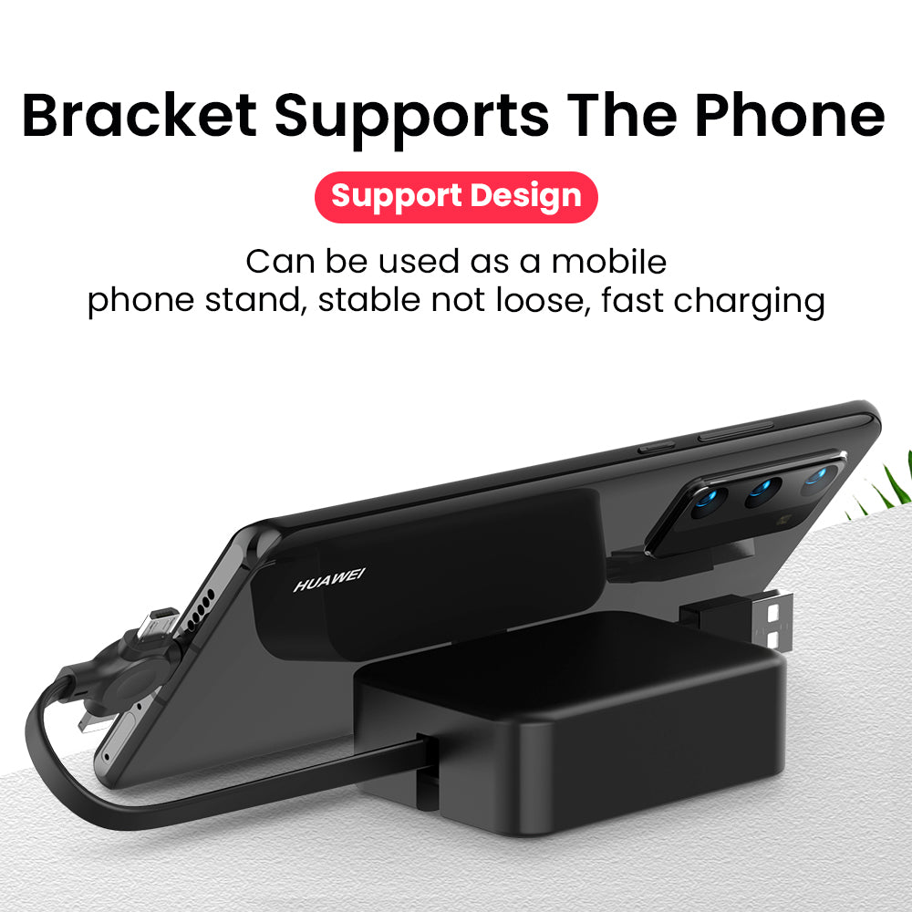 4-in-1 Retractable Charging Cable with Phone Stand