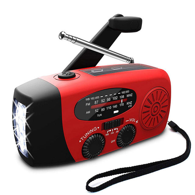 Emergency Solar Hand-Crank Radio & Flashlight